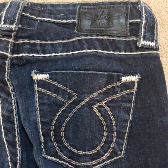 Big Star sz 27 regular Miki jeans. Dark wash new w/o tags! White stitching - Picture 3 of 12